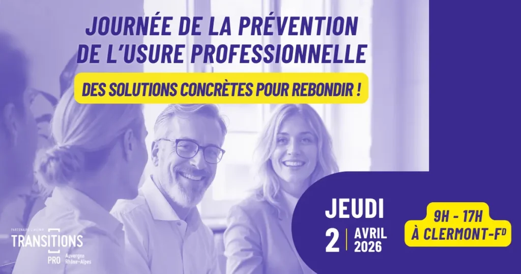 Journée prévention usure professionnelle transitions pro clermont ferrand 2026